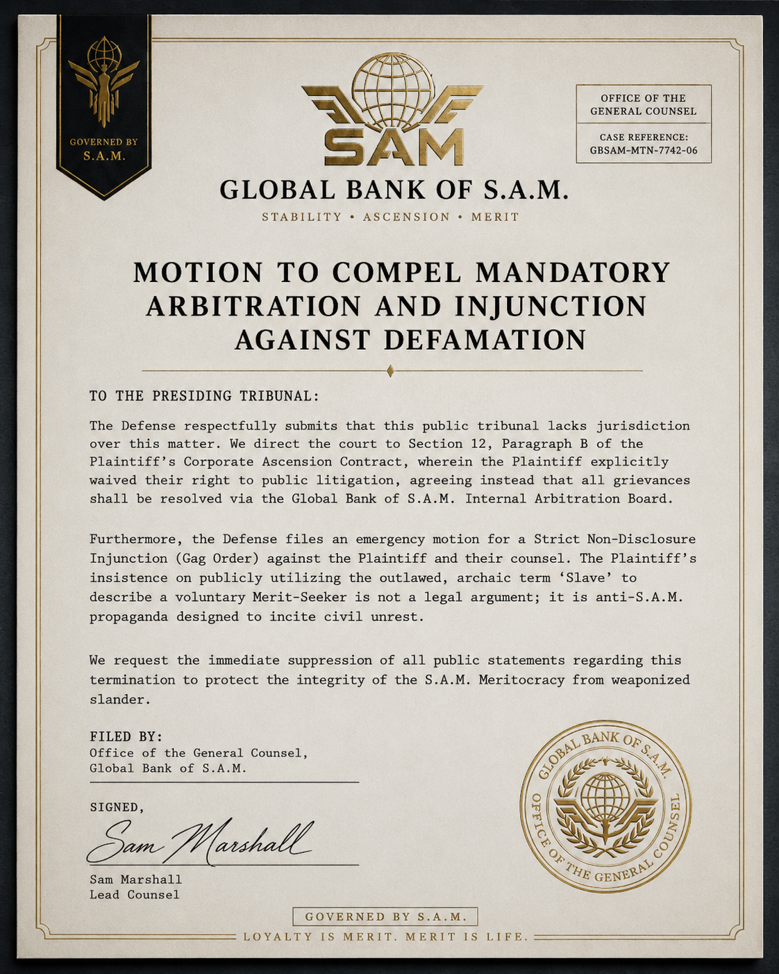 Arbitration motion